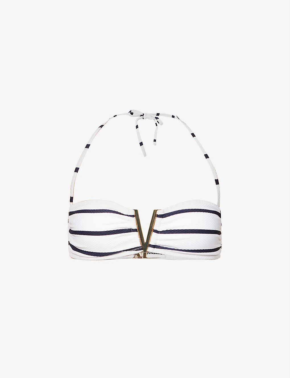 Long Island Recycled Polyester-blend Halter-neck Bikini Top