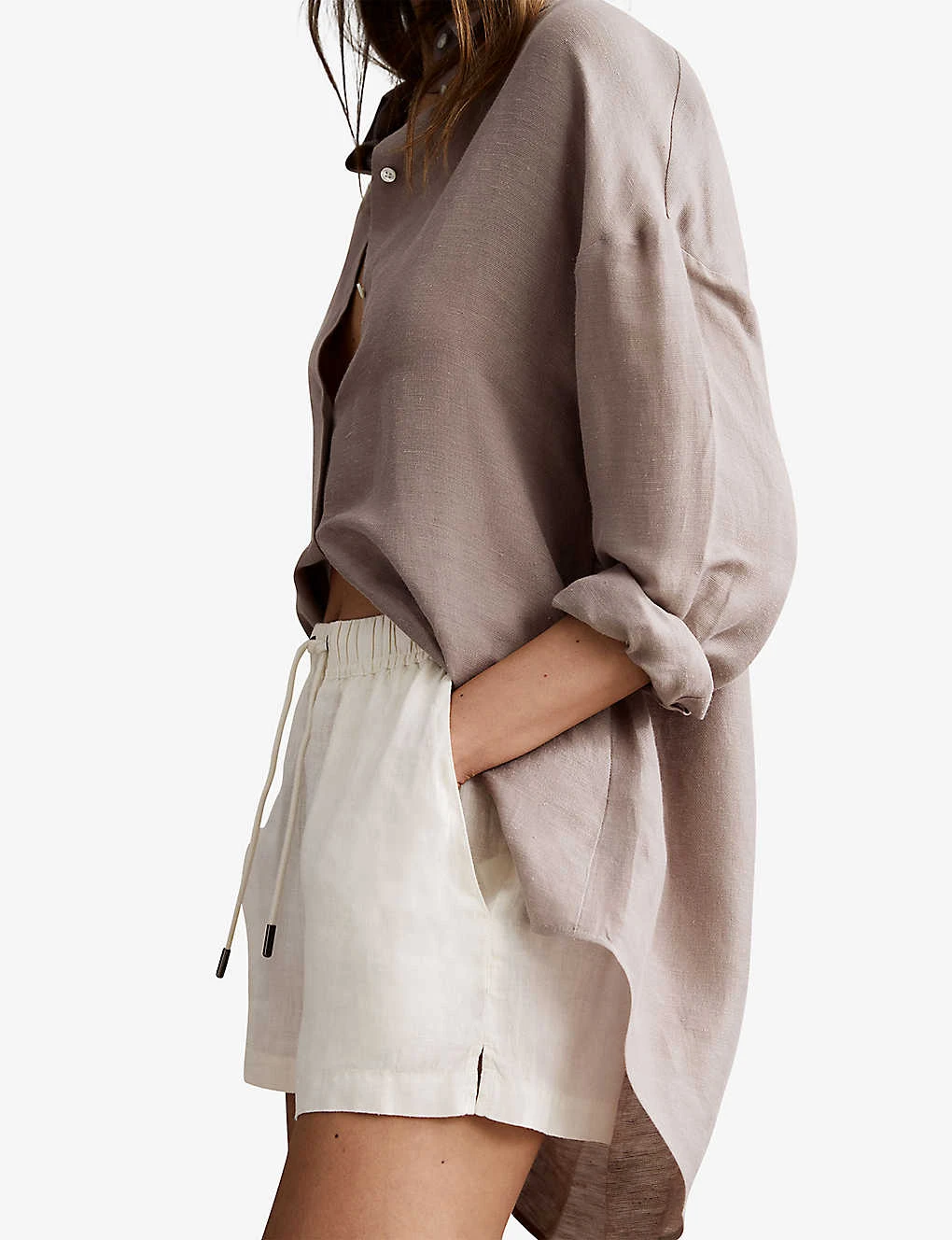 Reiss Cleo High-rise Linen Shorts - Image 3