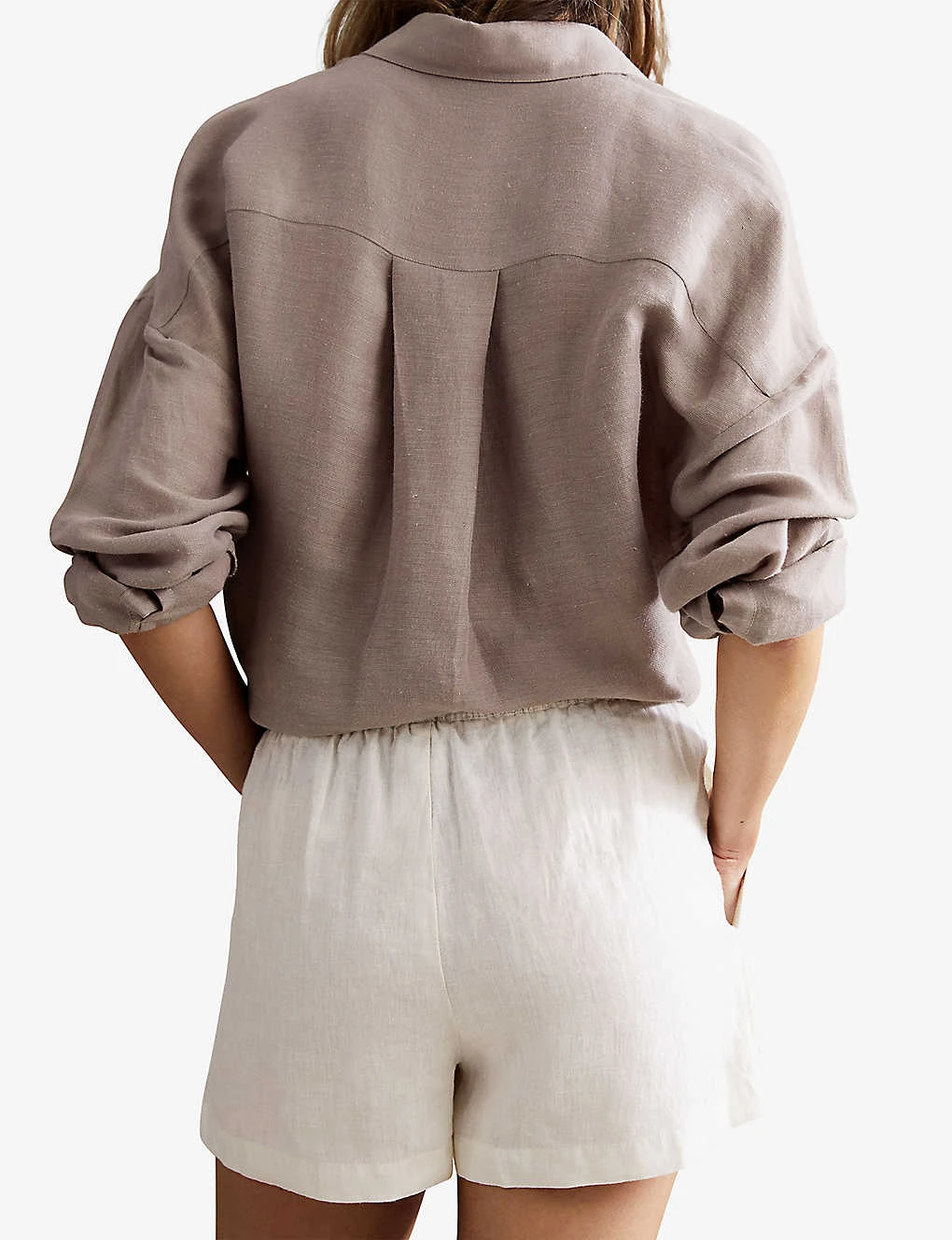 Reiss Cleo High-rise Linen Shorts - Image 4
