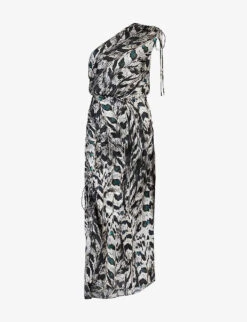 AllSaints Laura Ines-print EcoVero™ Viscose And Silk-blend Maxi Dress