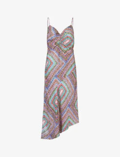 AllSaints Alexia Luisa Graphic-print Woven Midi Dress