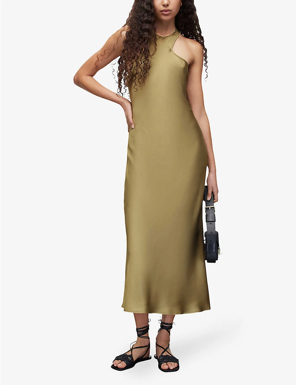 AllSaints Betina Racerback Satin Maxi Dress - Image 2