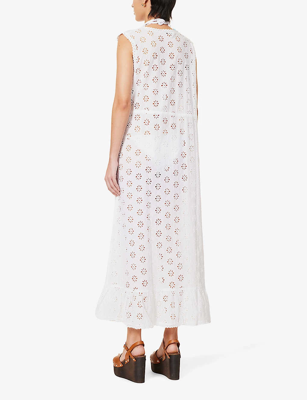 Melissa Odabash Tessa V-neck Cotton Kaftan - Image 4