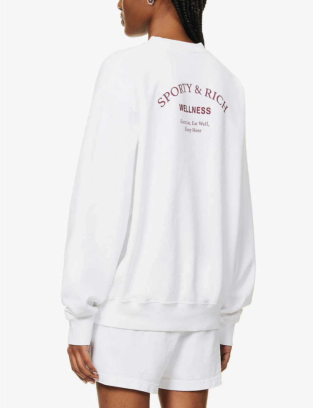 Wellness Slogan-print Cotton-jersey Sweatshirt - Image 4