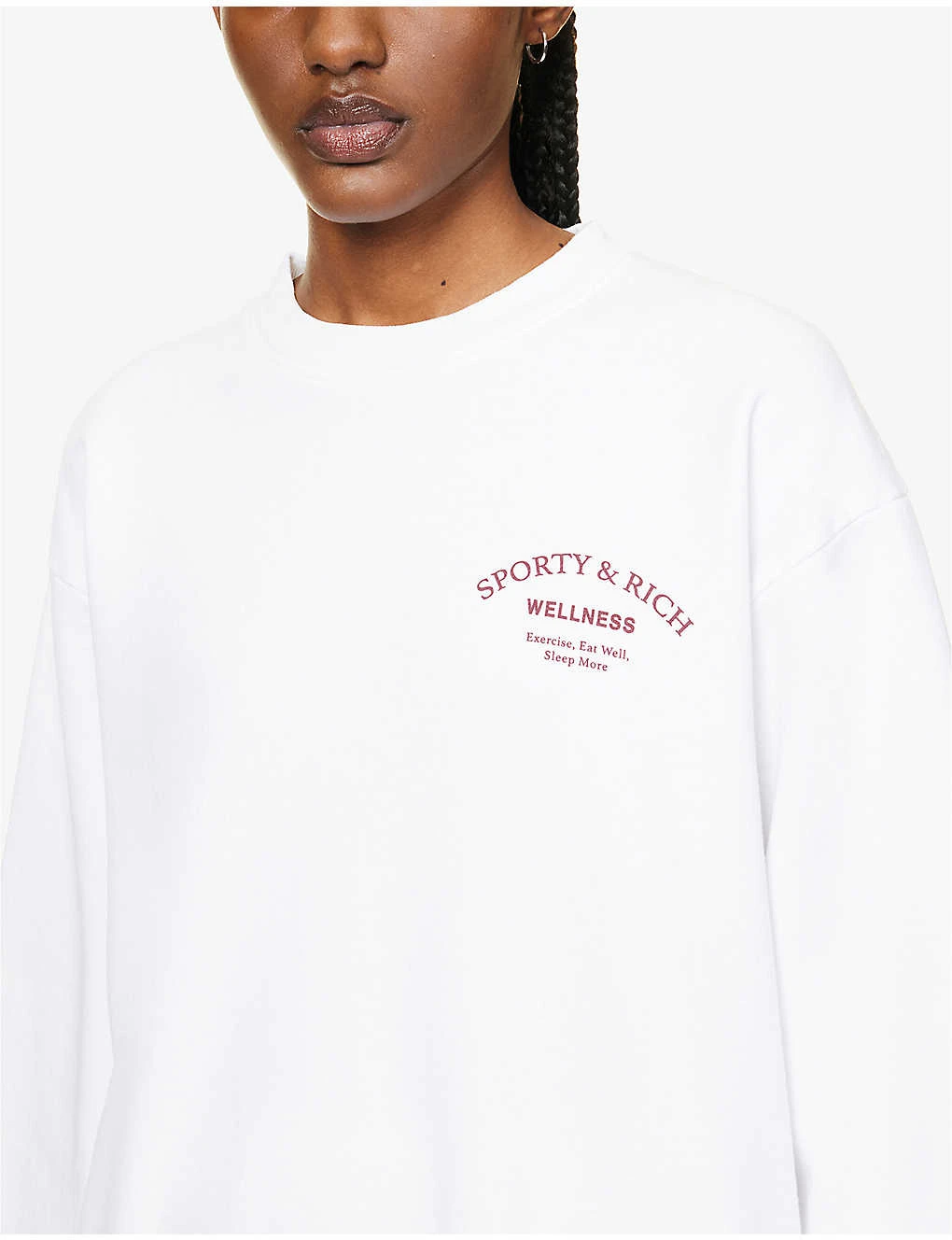 Wellness Slogan-print Cotton-jersey Sweatshirt - Image 5