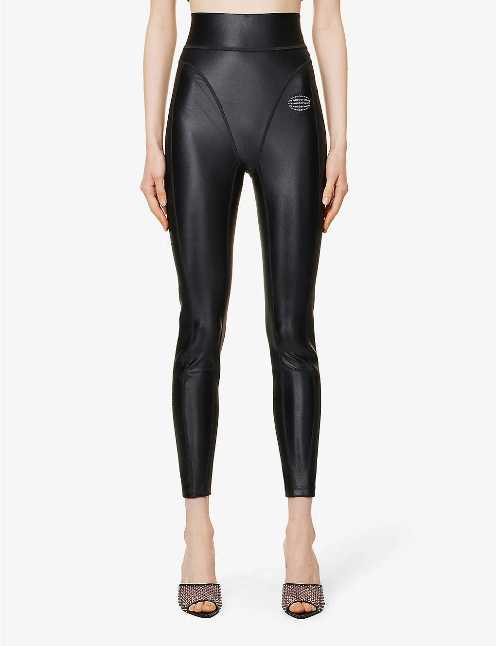 ALEXANDER WANG Panelled Slim-fit Stretch-woven Leggings - Image 3