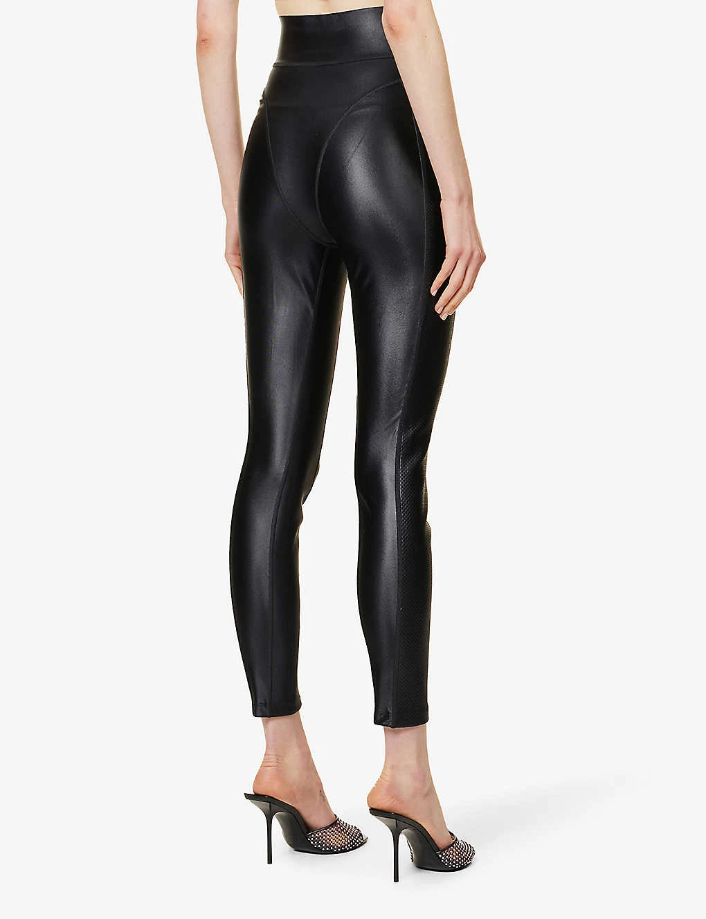 ALEXANDER WANG Panelled Slim-fit Stretch-woven Leggings - Image 4