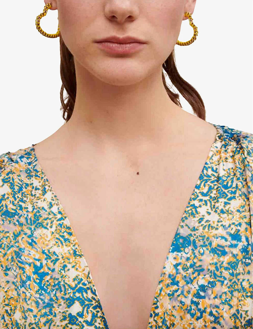 Maje Abstract-print Woven Midi Dress - Image 4