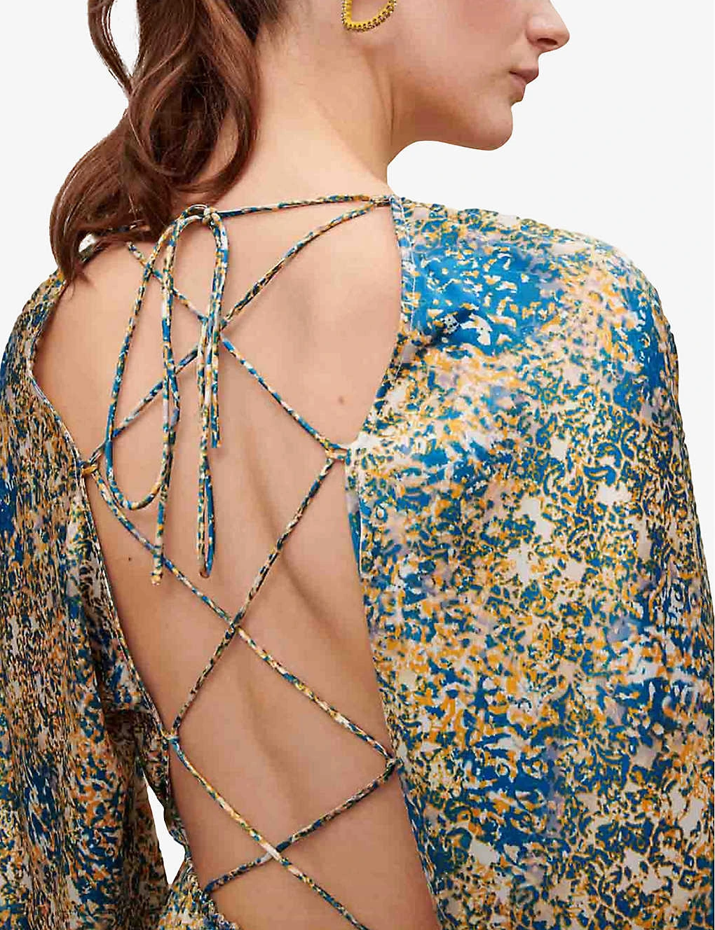 Maje Abstract-print Woven Midi Dress - Image 5