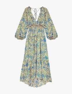 Maje Abstract-print Woven Midi Dress