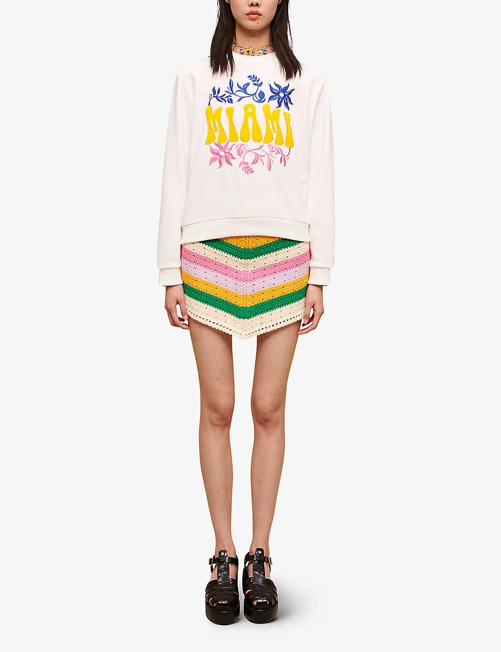 Maje Graphic-print Woven Sweatshirt - Image 2