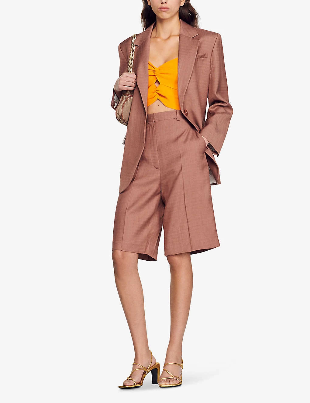 Sandro Aristide Straight-leg Mid-rise Cotton Shorts - Image 2