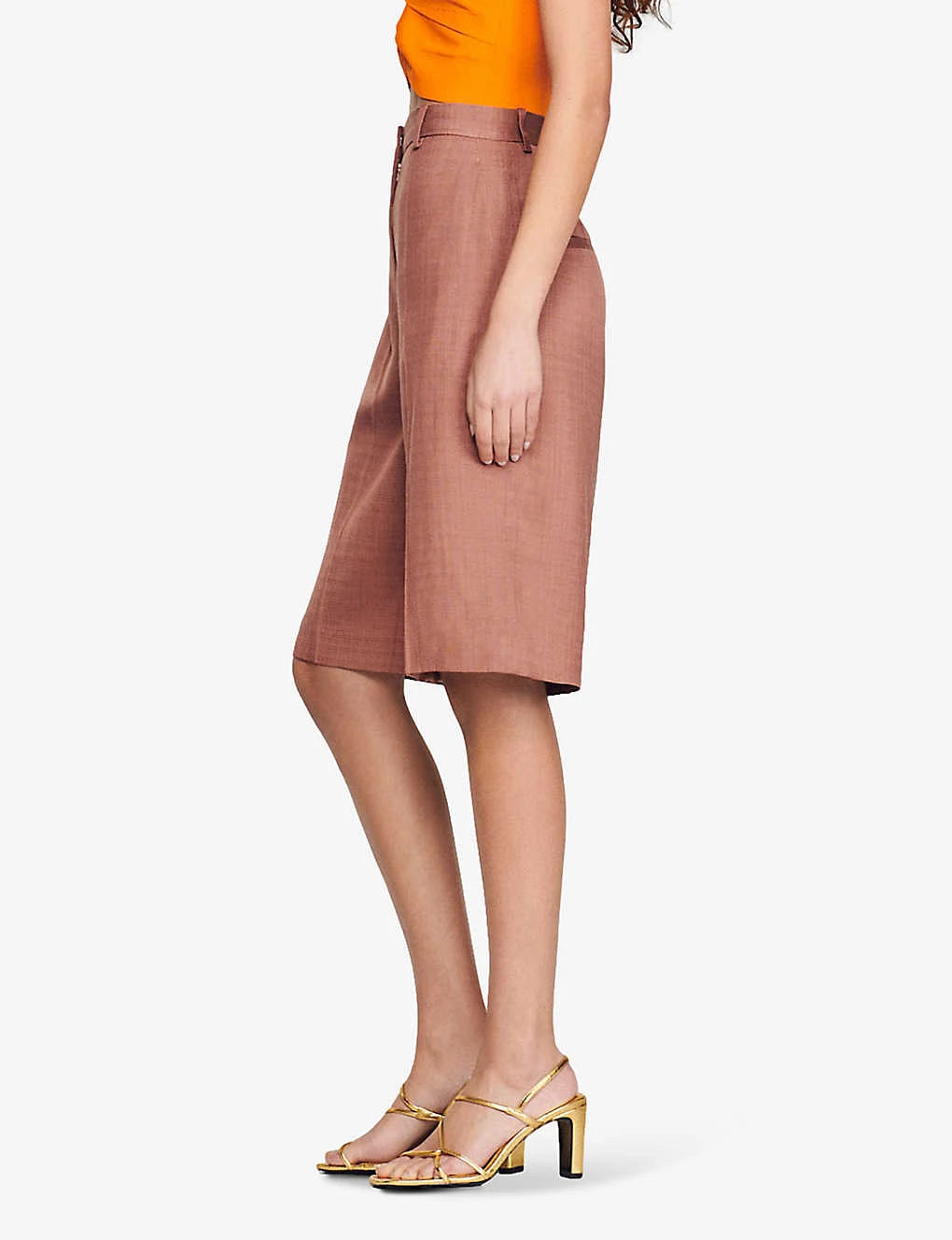 Sandro Aristide Straight-leg Mid-rise Cotton Shorts - Image 3