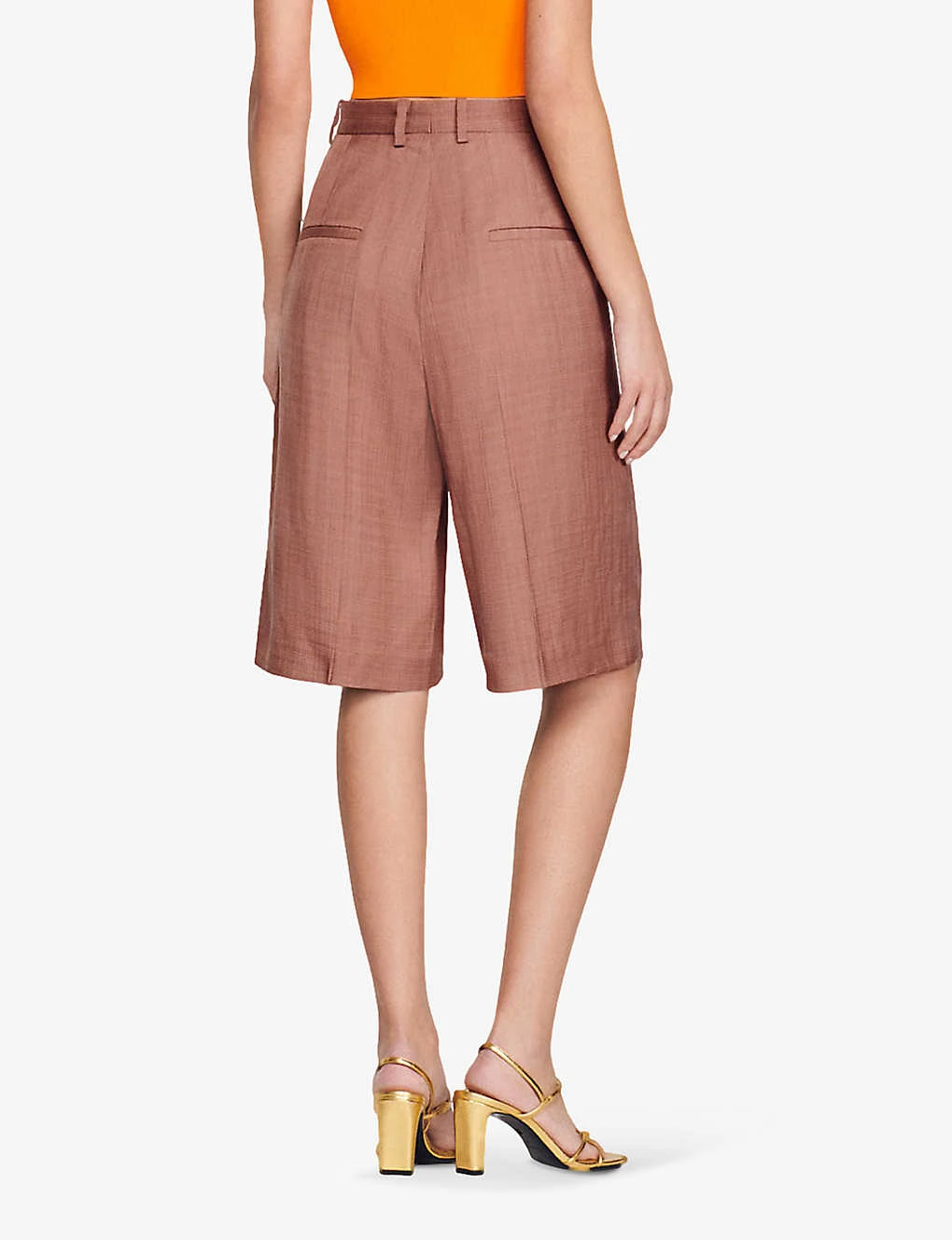 Sandro Aristide Straight-leg Mid-rise Cotton Shorts - Image 4