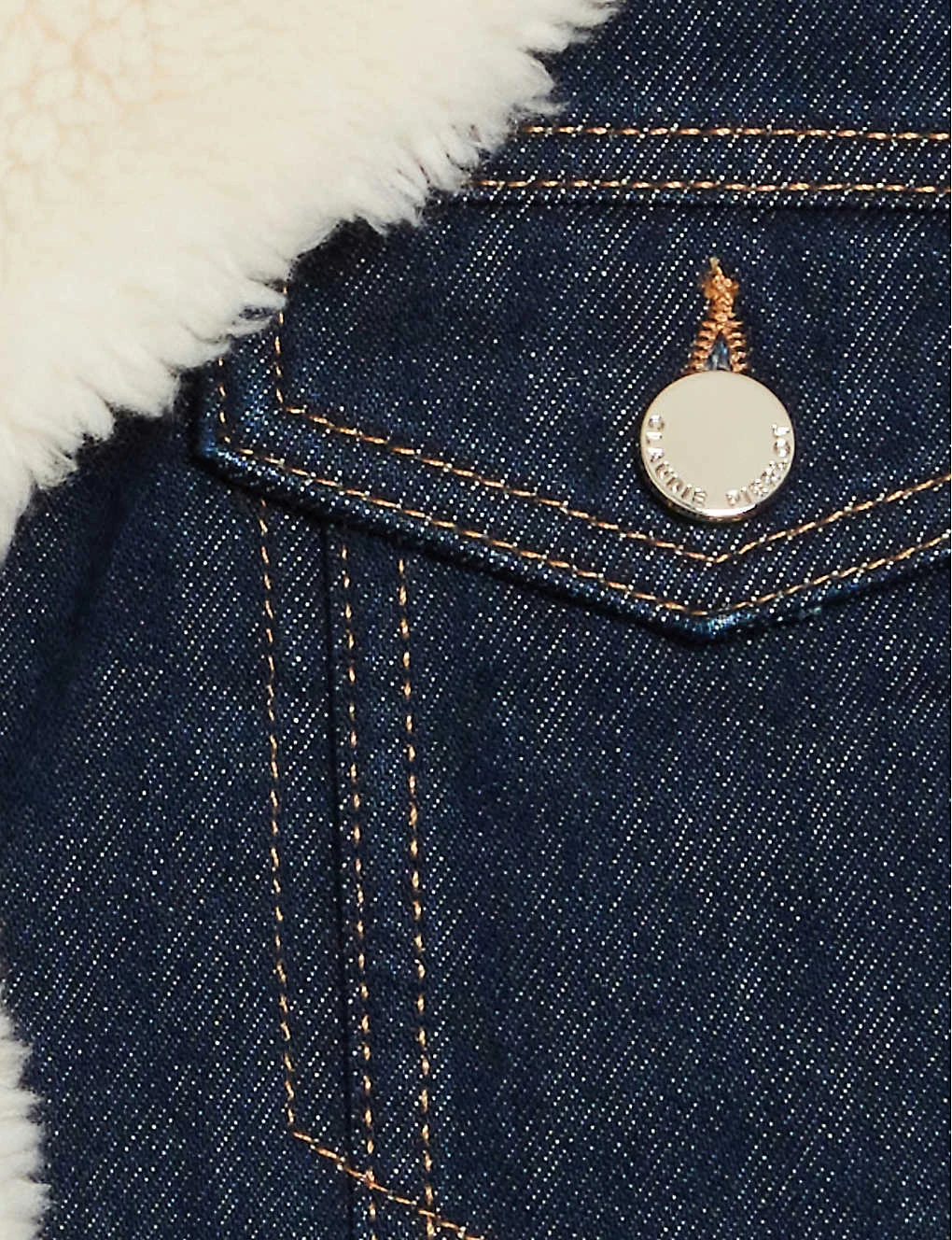 CLAUDIE PIERLOT Vague Faux-shearling Trimmed Denim Jacket - Image 5