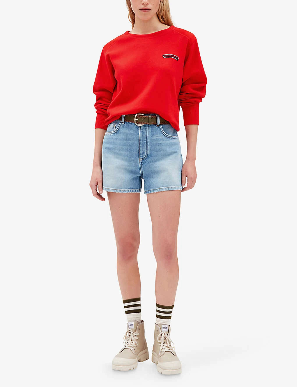 CLAUDIE PIERLOT Myred Logo-embroidered Cotton Jumper - Image 2
