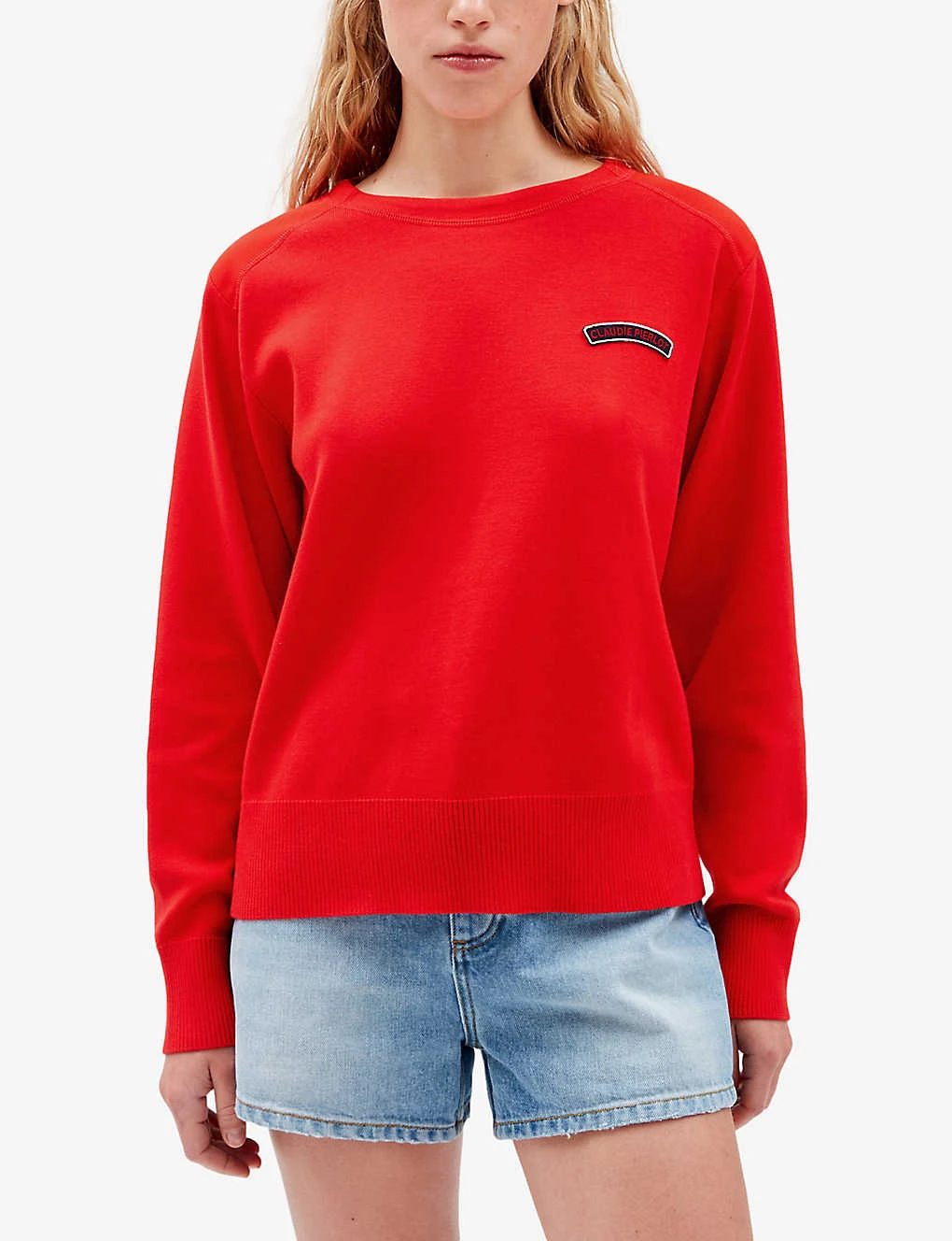 CLAUDIE PIERLOT Myred Logo-embroidered Cotton Jumper - Image 3