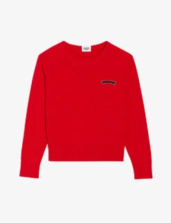 CLAUDIE PIERLOT Myred Logo-embroidered Cotton Jumper