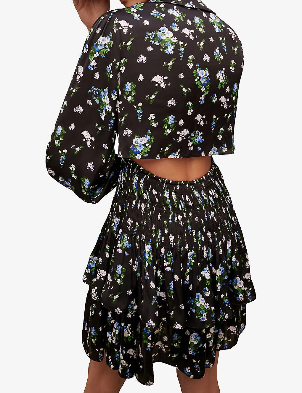 Maje Radjilla Smocked Floral-print Woven Mini Dress - Image 5