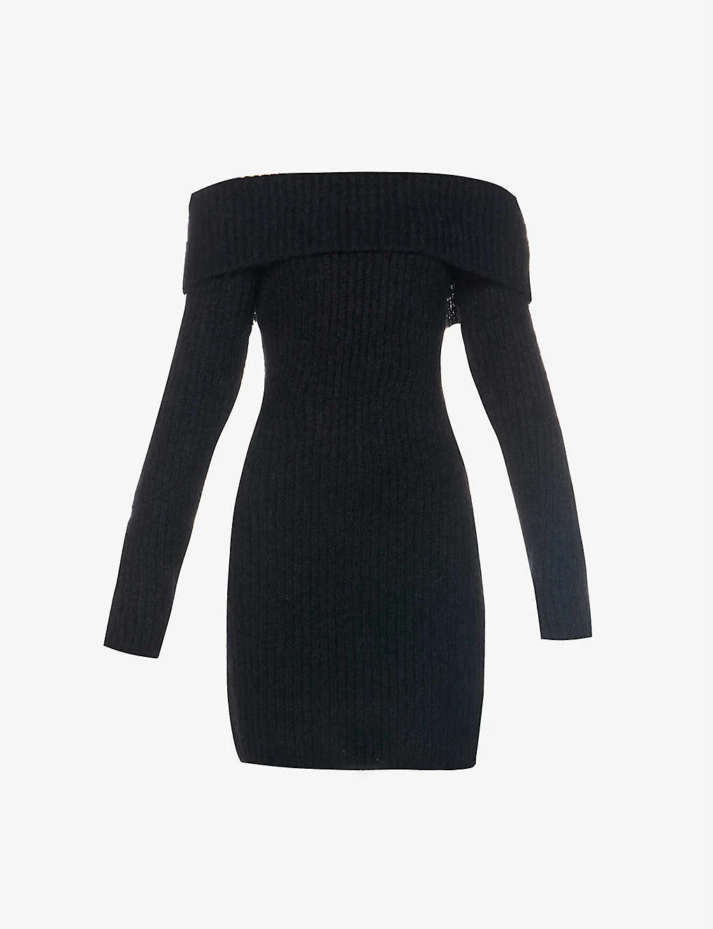 Jayne Off-the-shoulder Alpaca Wool-blend Mini Dress