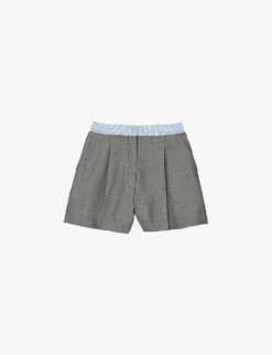 Sandro Jaures Pleated Wool-blend Shorts