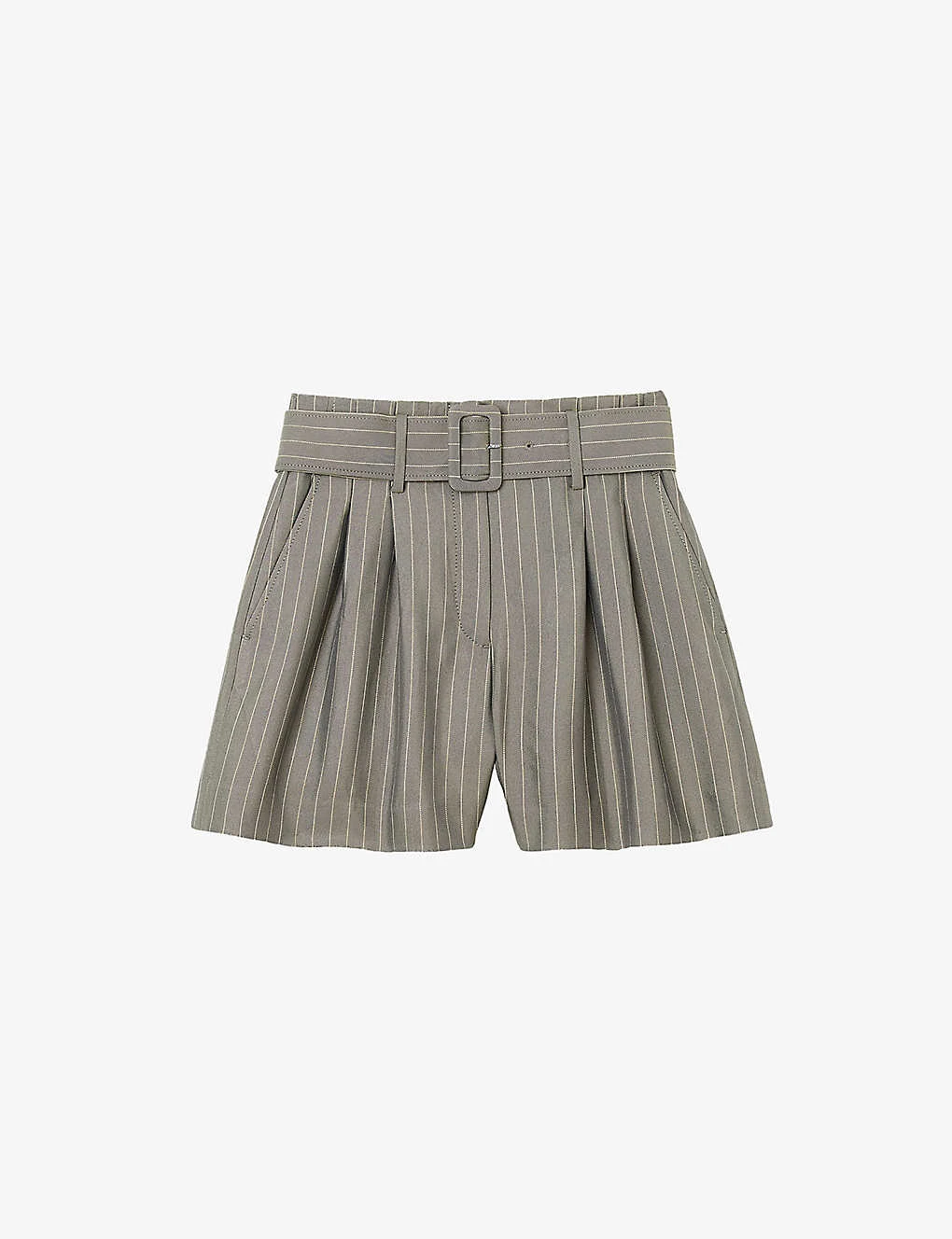 Sandro Loose-fit Striped Woven Shorts
