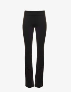 Airbrush Flared-leg Low-rise Stretch-woven Leggings