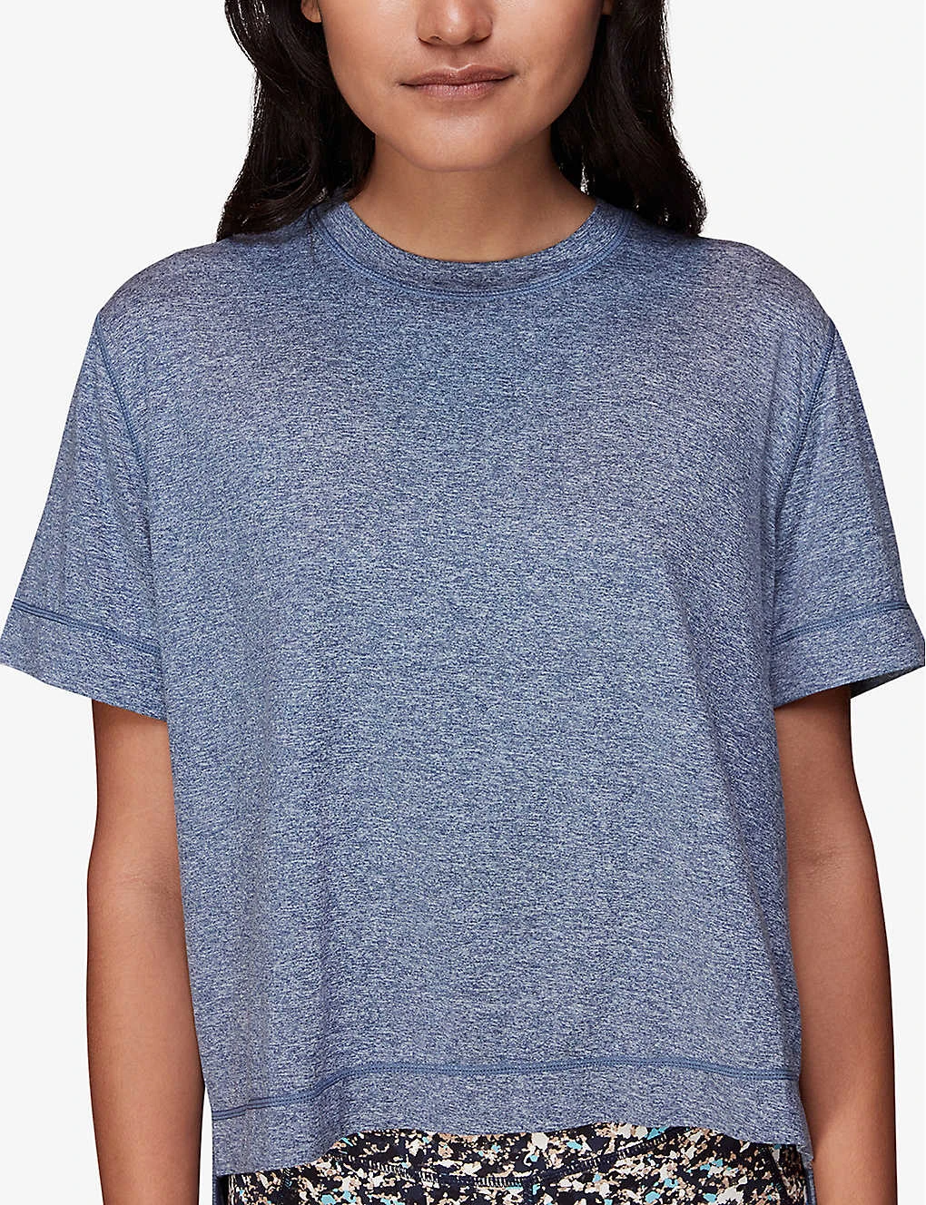 Whistles Oversized Round-neck Stretch-recycled Polyester Blend T-shirt - Image 2