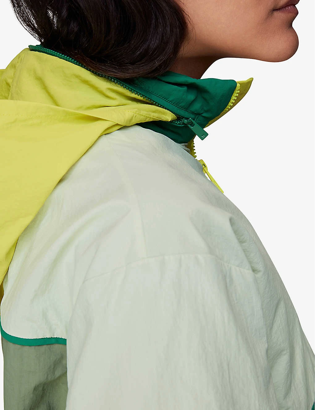 Whistles Colour-blocked Hooded High-neck Stretch-shell Jacket - Image 5