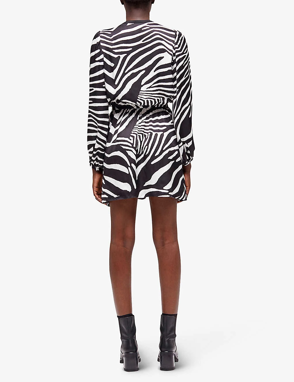 THE KOOPLES Zebra-print Satin Mini Dress - Image 4