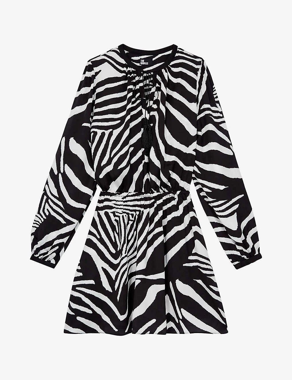 THE KOOPLES Zebra-print Satin Mini Dress