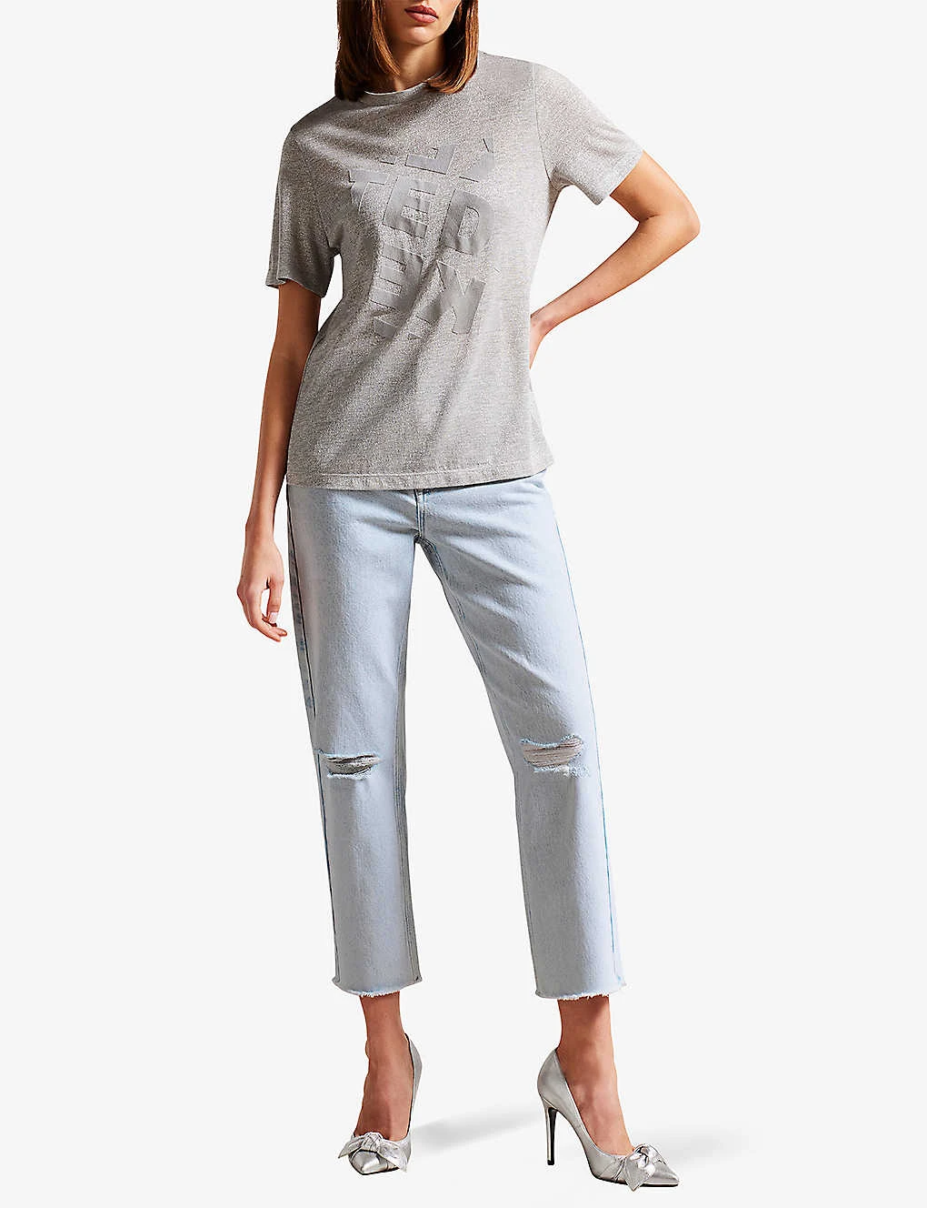 Ted Baker Chrishl Straight-leg Ripped-knee Stretch Jeans - Image 2