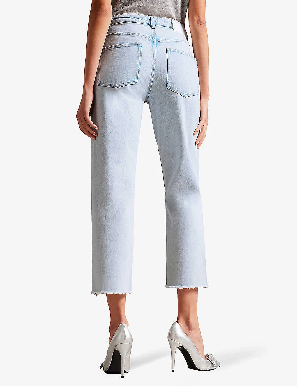 Ted Baker Chrishl Straight-leg Ripped-knee Stretch Jeans - Image 4