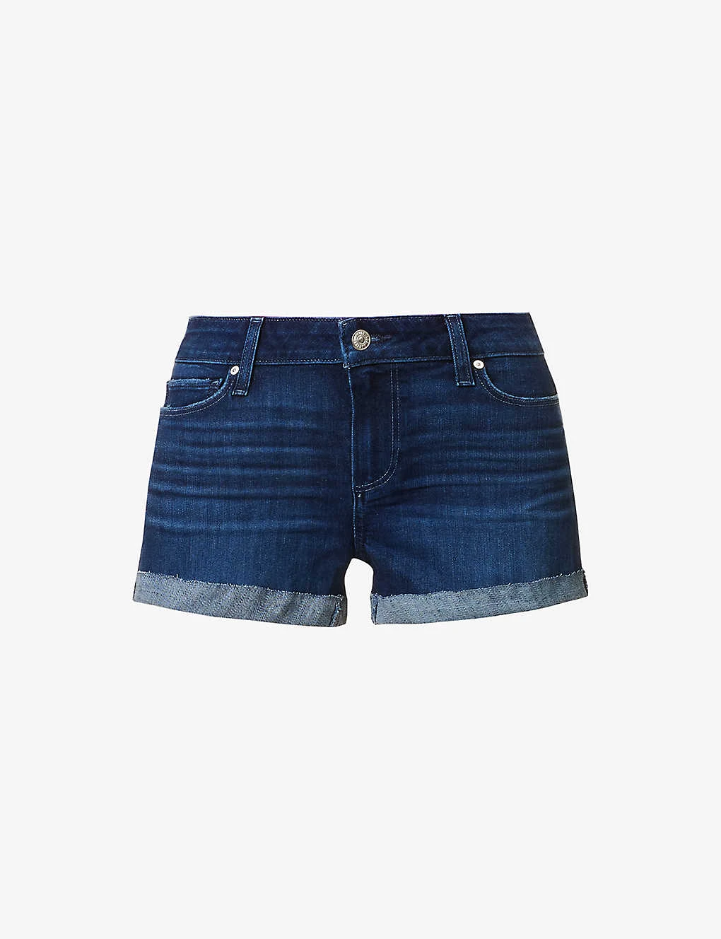 Paige Jimmy Jimmy Distressed Mid-rise Stretch-denim Shorts