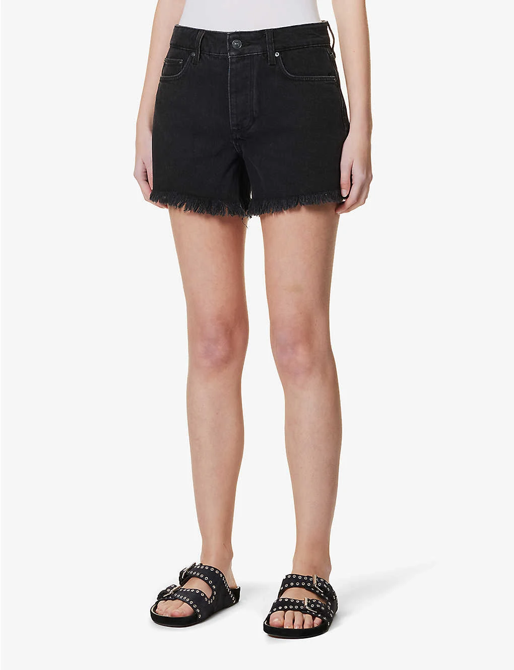 Paige Noella High-rise Denim Shorts - Image 3