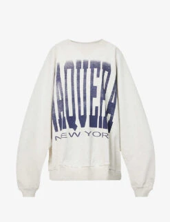 Logo-print Oversized Cotton Sweatshirt