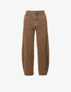 Toteme Tapered-leg High-rise Organic-denim Jeans