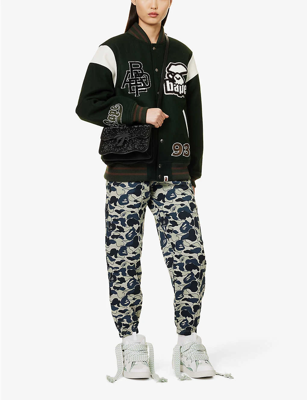 Camouflage-pattern Brand-appliqué Cotton-jersey Jogging Bottoms - Image 2