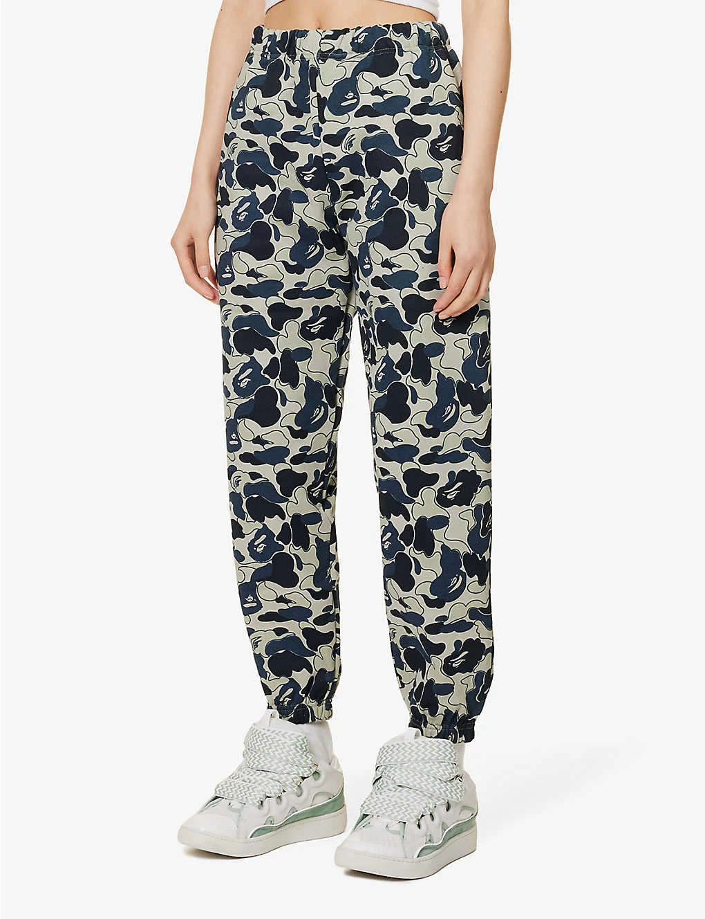 Camouflage-pattern Brand-appliqué Cotton-jersey Jogging Bottoms - Image 3