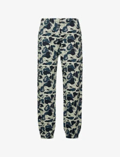 Camouflage-pattern Brand-appliqué Cotton-jersey Jogging Bottoms