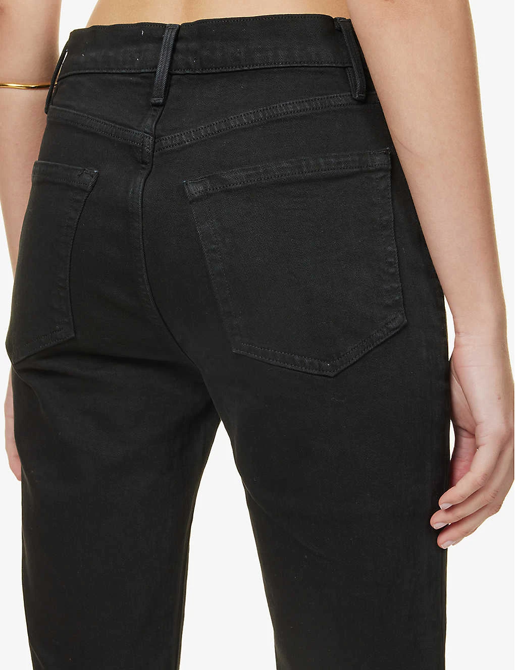 FRAME Bermuda Raw-hem Stretch-denim Shorts - Image 6