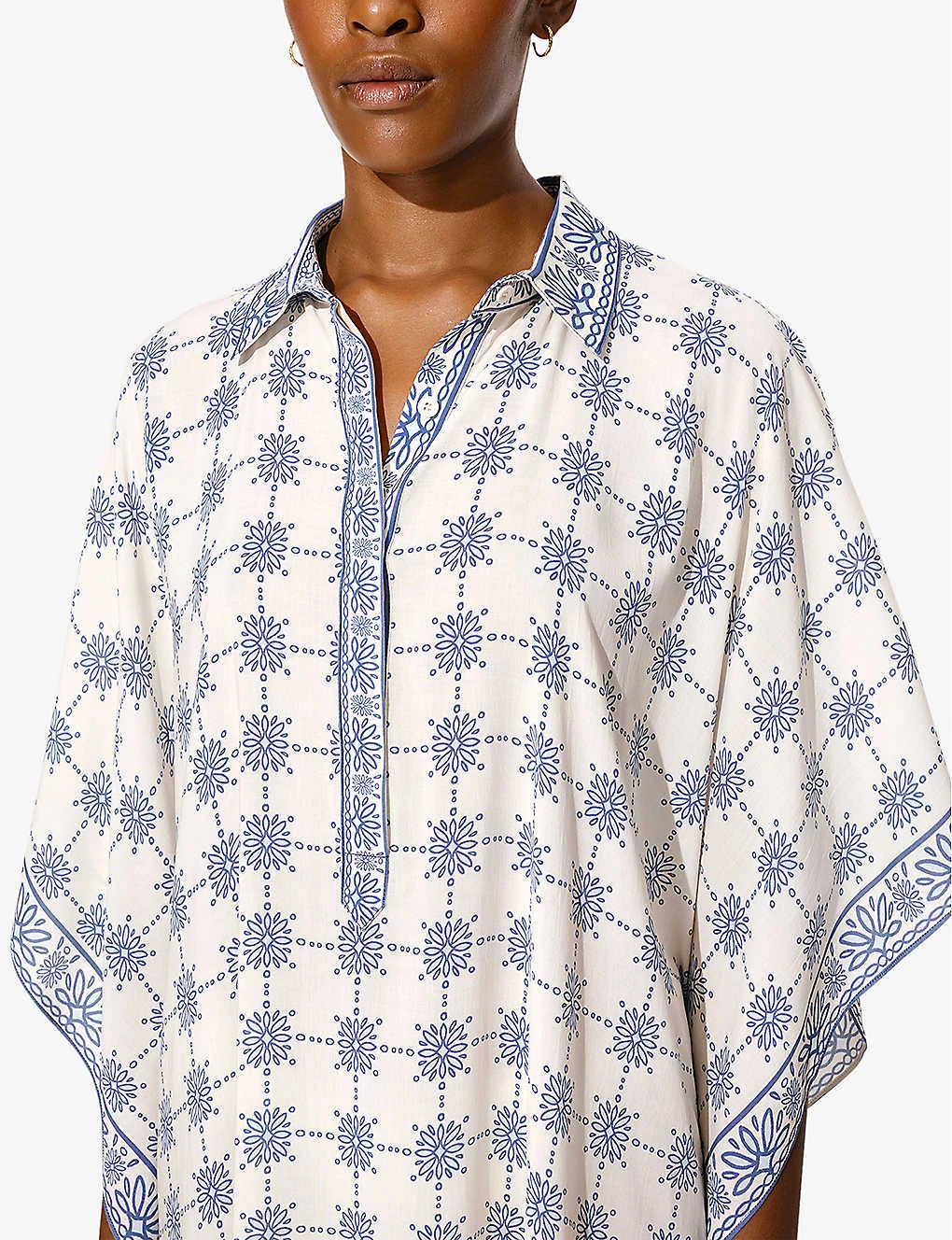 By Malina Mollie Pattern-embellished Woven Kaftan - Image 3