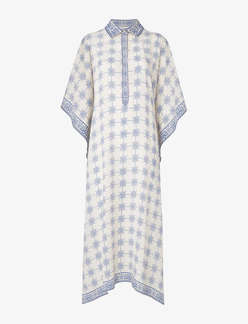 By Malina Mollie Pattern-embellished Woven Kaftan