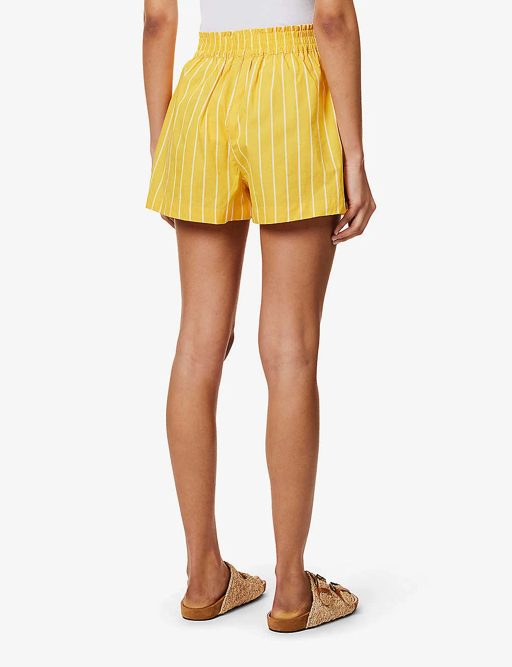 Faithfull The Brand Elva High-rise Cotton-poplin Shorts - Image 4