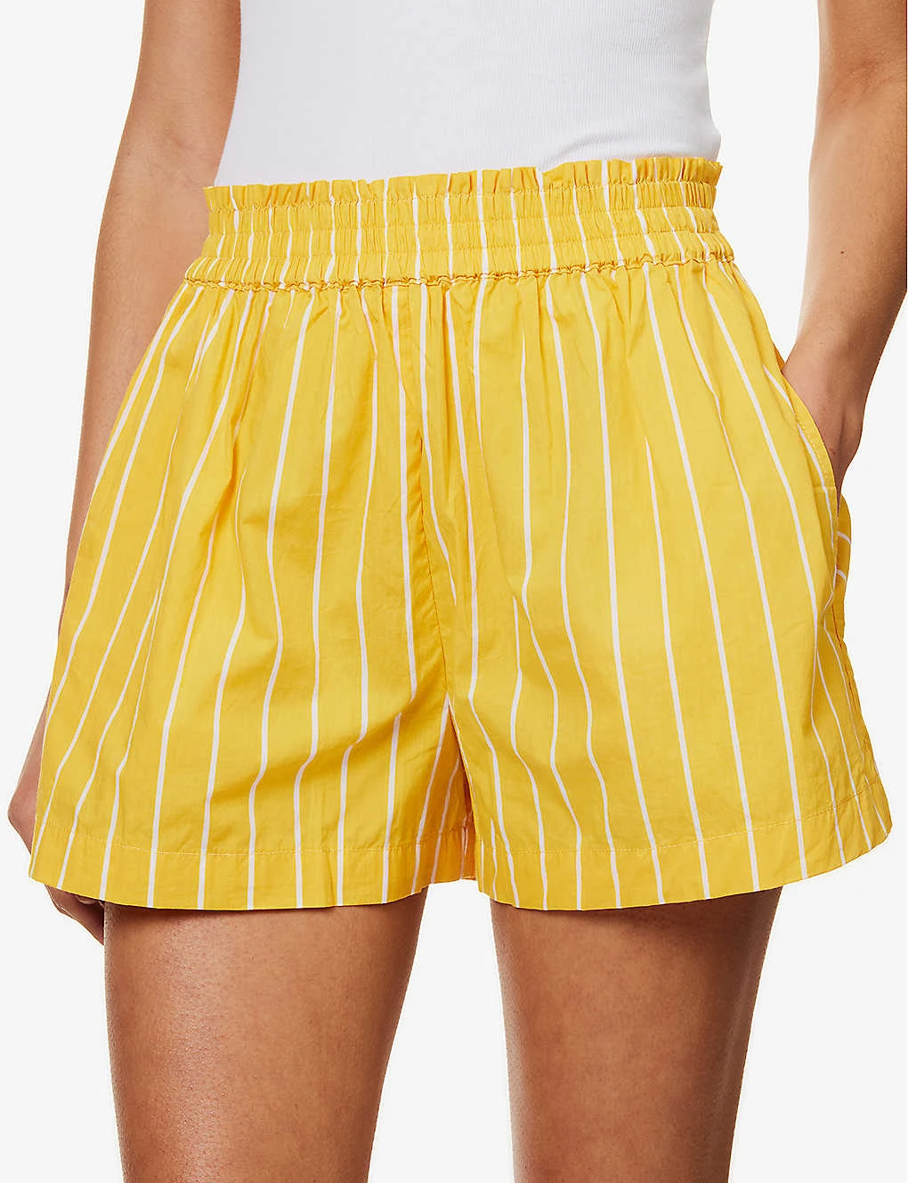 Faithfull The Brand Elva High-rise Cotton-poplin Shorts - Image 5