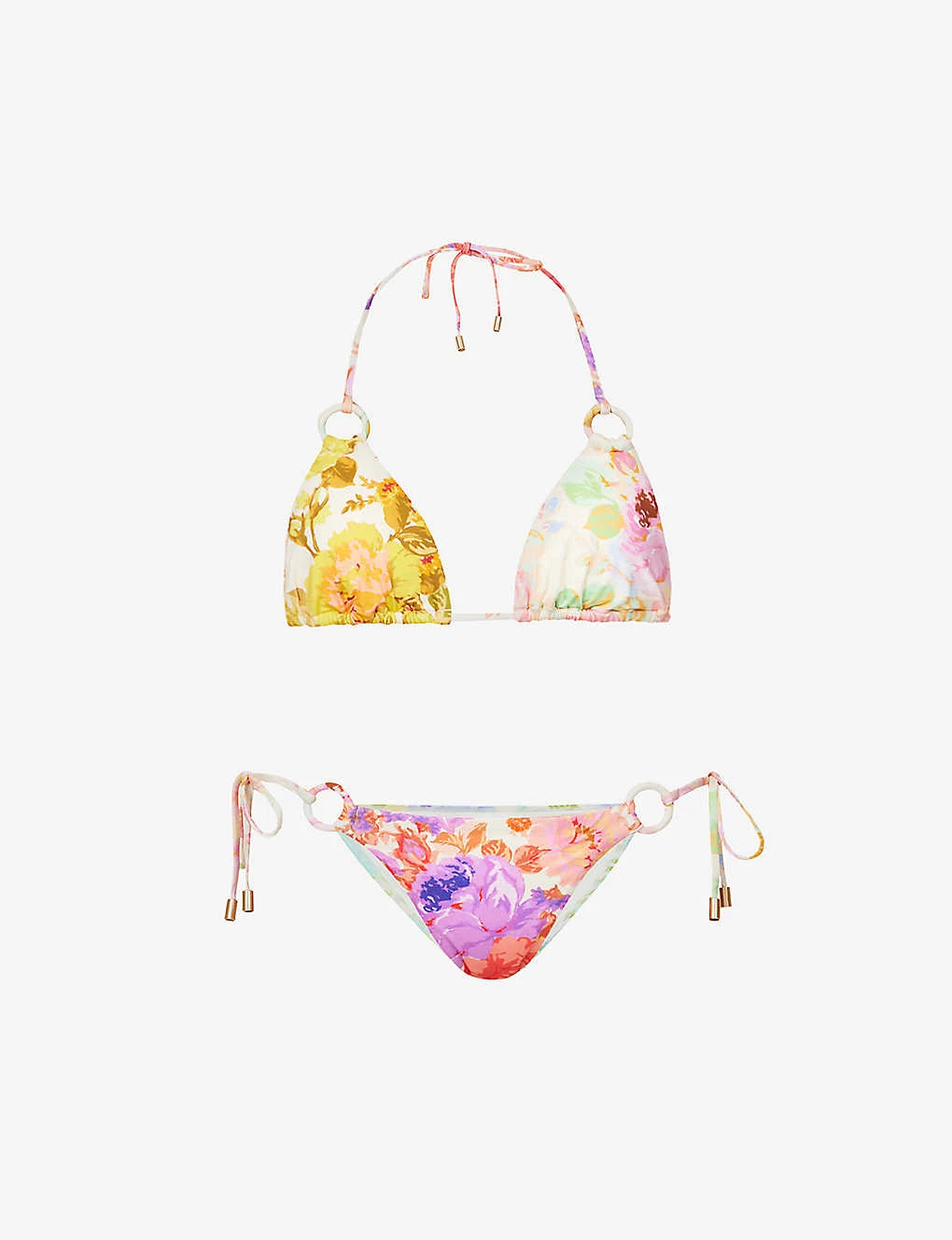 Zimmermann Raie Floral-print Bikini Set