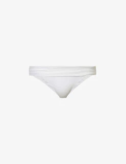 Antibes Fold-over Stretch-recycled Polyamide Bikini Bottom