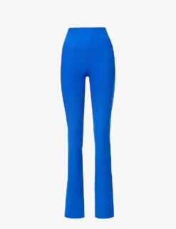 Beyond Yoga Spacedye Brand-print Flared-leg High-rise Stretch-woven Leggings