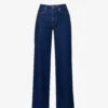 Paige Harper Contrast-stitch Wide-leg High-rise Jeans