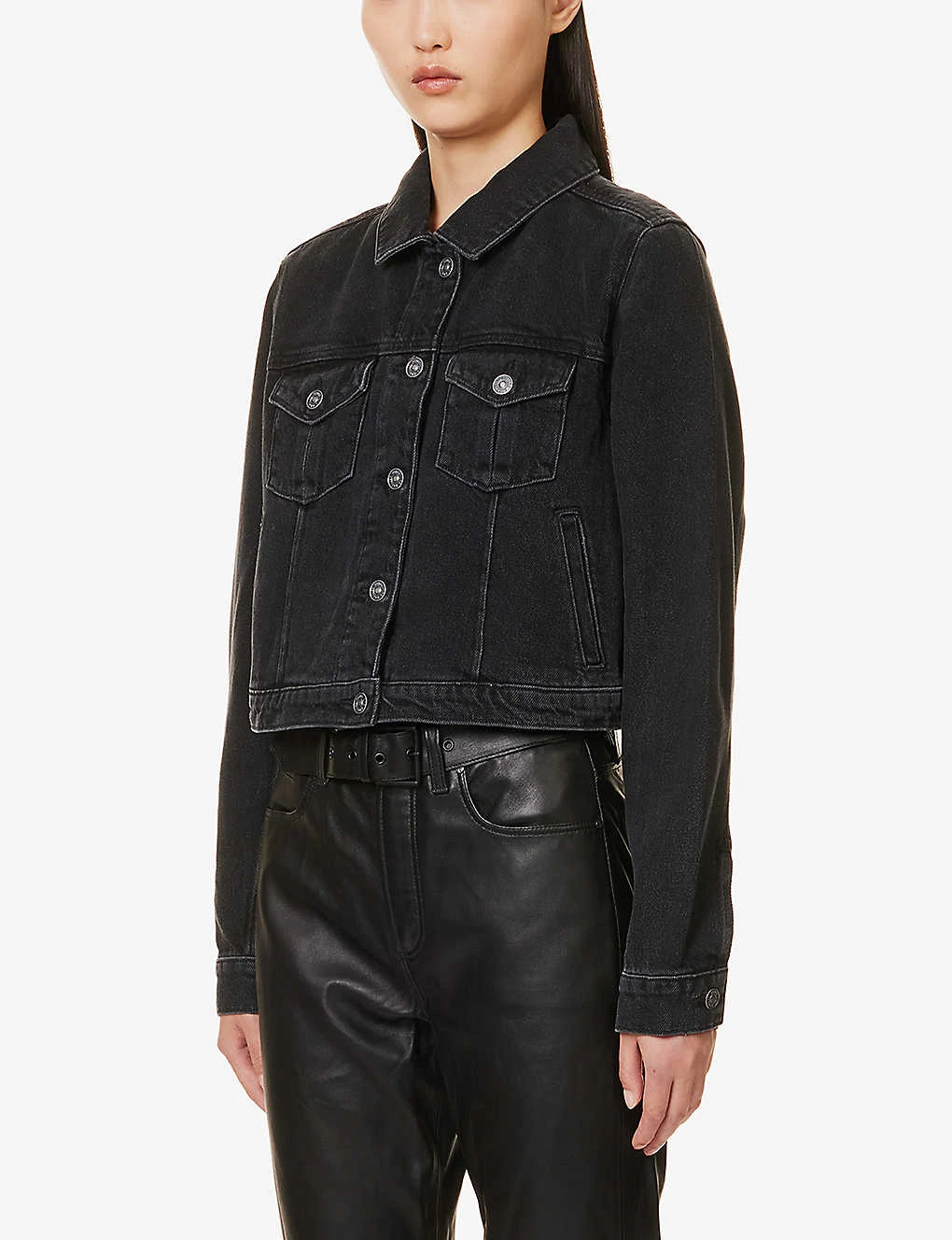 Paige Rowan Patch-pocket Organic Cotton-blend Denim Jacket - Image 3